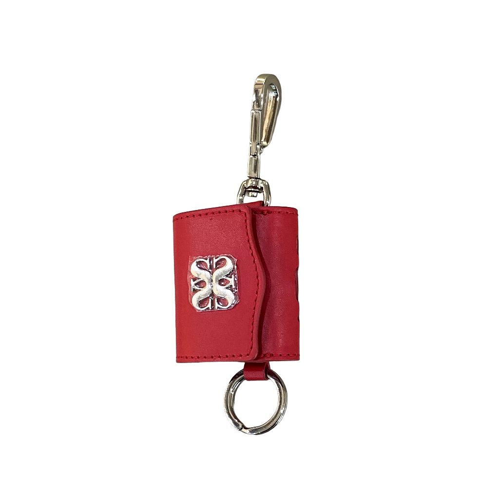 SATUR เคสแอร์พอต รุ่น Satur Keyring Leather Airpods Case Red