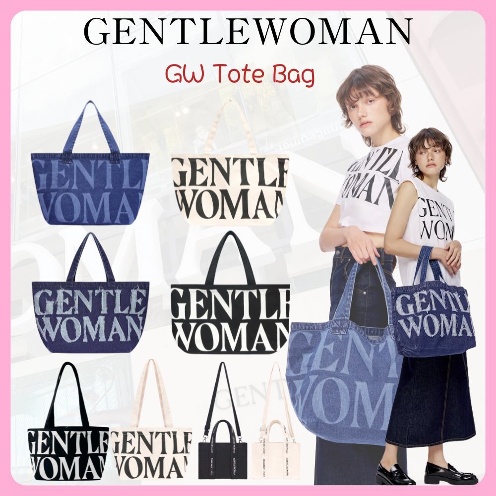 🚚พร้อมส่ง🔥แท้💯🔖Gentlewoman Club :GW Canvas Tote Bag White/Black Shoulder กระเป๋าผ้า กระเป๋าแบรนด์ไทย