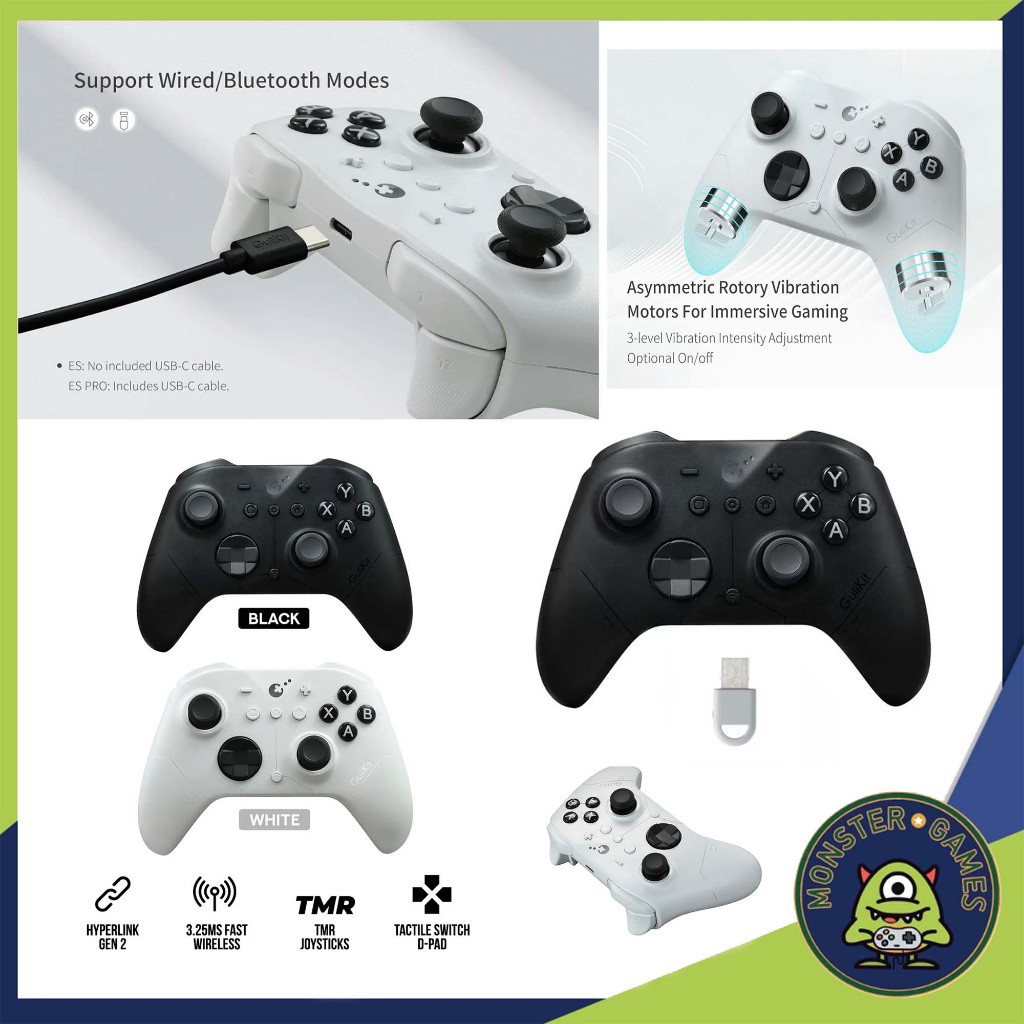 จอย GuliKit ES Pro Switch Controller (จอยมือถือ)(จอย PC)(Joy-Pro Gulikit)(จอยโปร GuliKit ESPro)