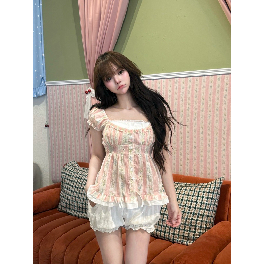 เสื้อแขนตุ๊กตาแต่งเลเยอร์