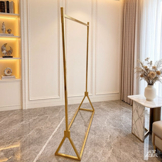 พร้อมส่งราวแขวนเสื้อผ้าสีทอง สูง160-180ซม.