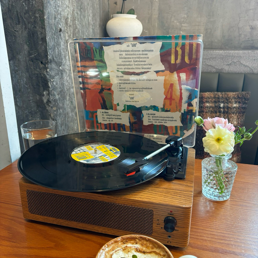 【⚡ส่งของจากไทย】 Vinyl เครื่องเล่นแผ่นเสียง turntable Portable  gramophone Bluetooth speaker รูปที่ 7