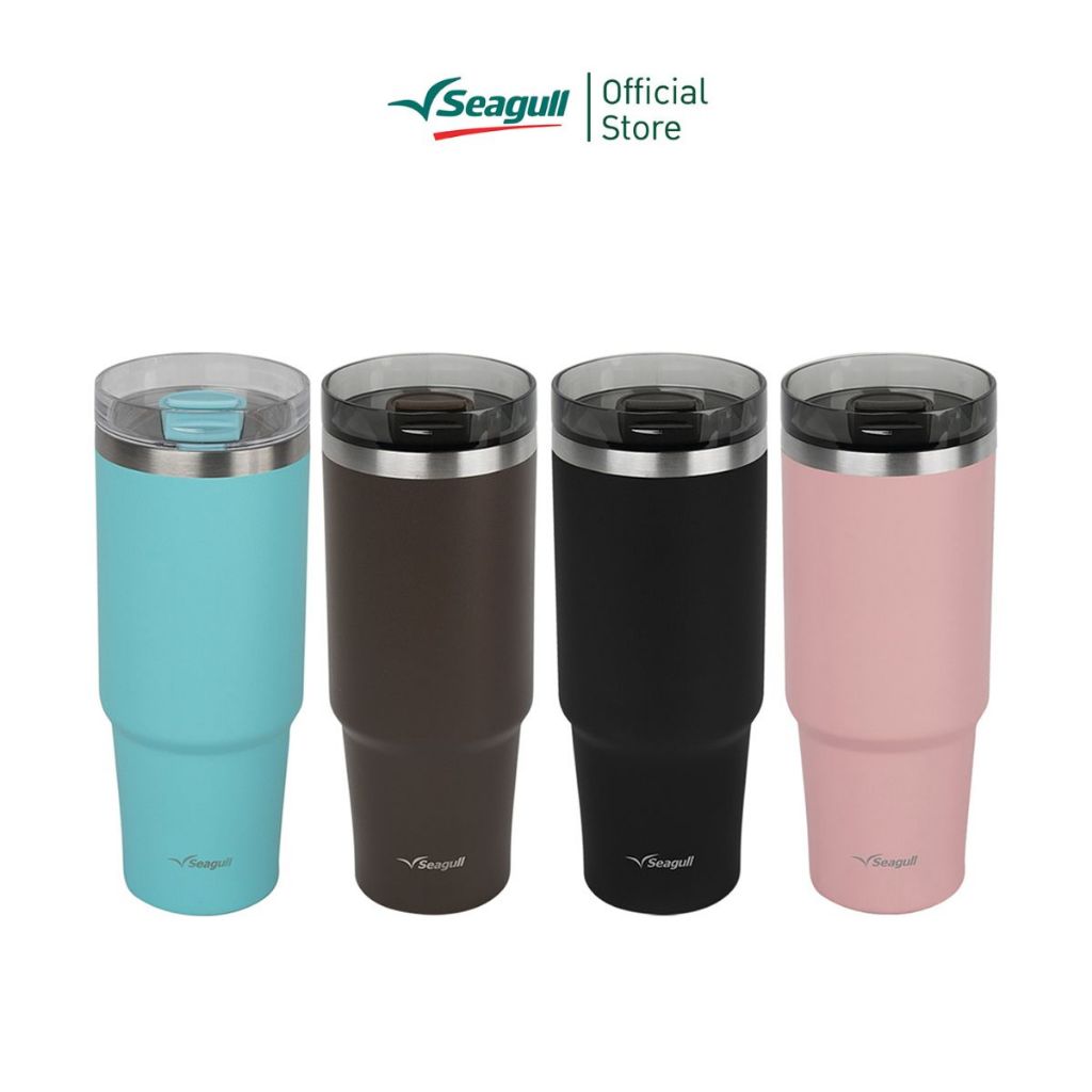 Seagull แก้วน้ำสุญญากาศ เรดดี้ 0.9 ลิตร Ready Vacuum Mug มีให้เลือก 4 สี แก้วเก็บความเย็น แก้วน้ำเก็บความเย็น