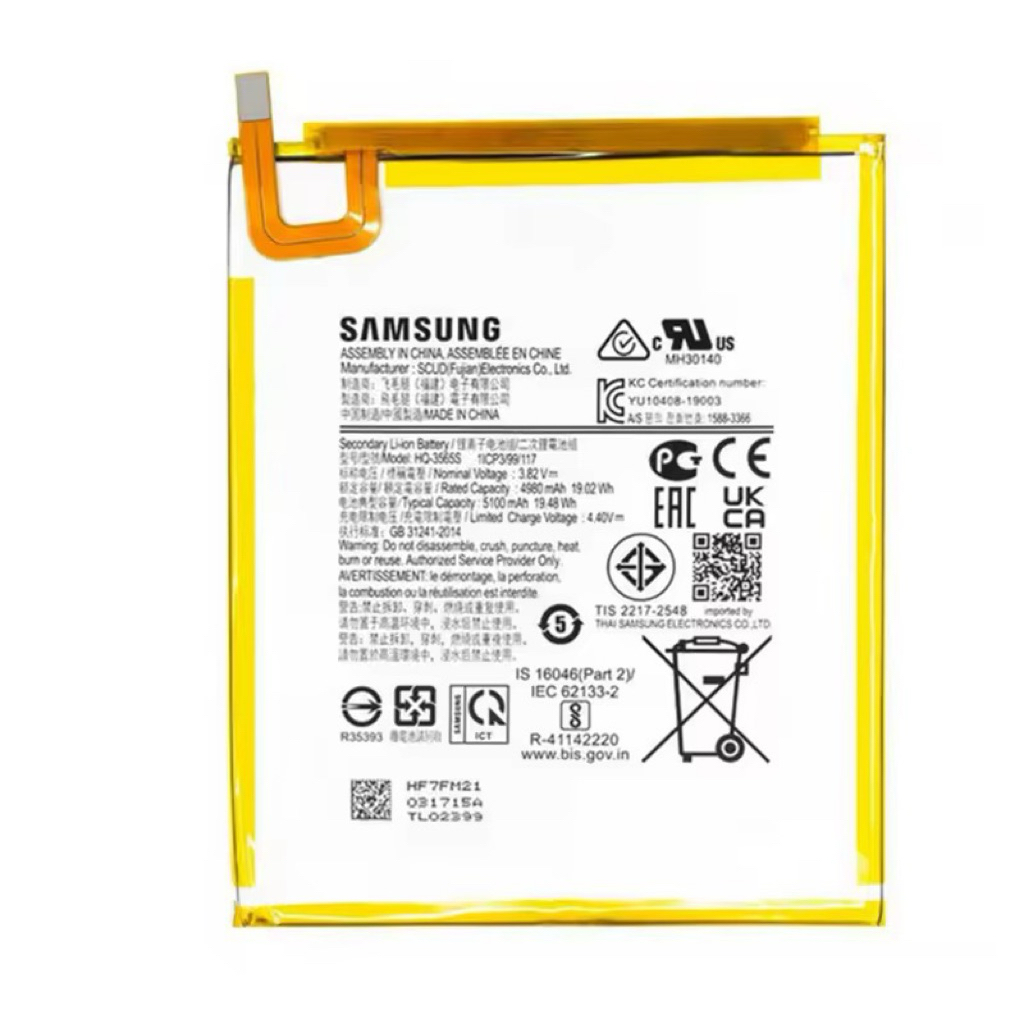 แบตเตอรี่ แท้ Samsung Galaxy Tab A7 Lite SM-T200 SM-T255 battery แบต HQ-3565S 5100mAh รับประกัน 3 เด