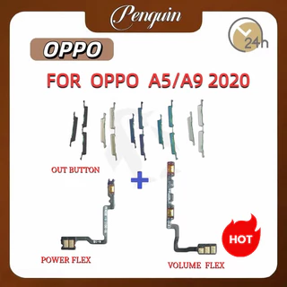 แพรสวิตช์ ปุ่มสวิทนอก ปุ่มเปิดปิด ปุ่มนอก สําหรับ oppo A5 2020 A9 2020 A11