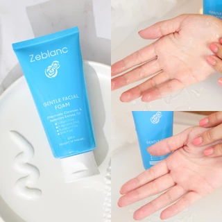 โฟมล้างหน้าคนท้อง สำหรับ ผิวบอบบาง Zeblanc Gentle Facial Foam ปราศจากแอลกอฮอล์ ไม่ผสมน้ำหอม