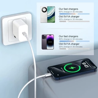รับประกัน1ปี ชุดชาร์จ 9V Chargerhead USBC 20W 30W 45W Chargingcable Typec Fastcharging สำหรับ Android i15 i16 i17