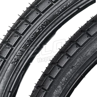 ยางนอกจักรยานขนาด 24x1.75 (47-507) ลายเรียบ ยี่ห้อ Deestone ทนทาน ถึงเร็วส่งจากในไทย