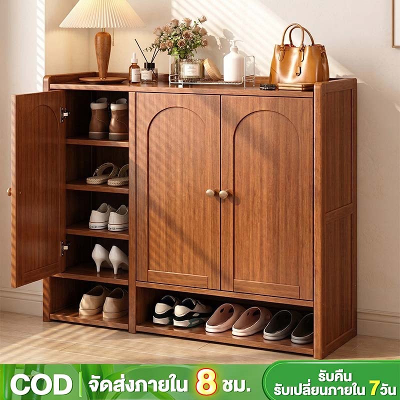 ตู้รองเท้า แข็งแรง ทนทาน ประหยัดพื้นที่ ดีไซน์ สวยงาม เป็นมิตรกับสิ่งแวดล้อม ทำโดยไม้ไผ่ธรรมชาติ