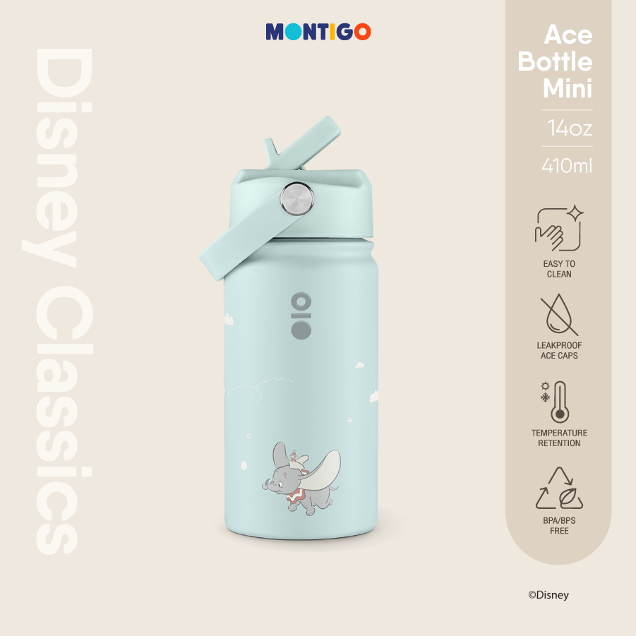 [Montigo Limited] Disney Classics Ace Bottle Mini l Dumbo 14oz / 410ml (กระบอกน้ำเก็บความร้อน-เย็น)