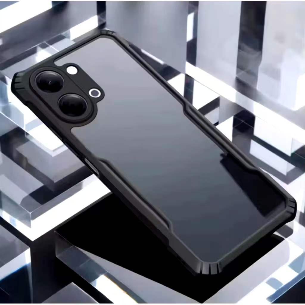 Vivo Y05/Vivo Y11D/Vivo Y11d(ส่งในไทย)เคสกันกระแทกขอบสีหลังใสvivo Y11D/vivo Y11d/vivo Y05ตรงรุ่น