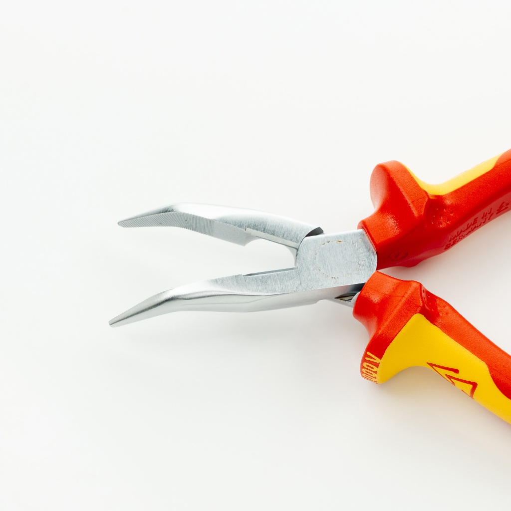 คีมปากแหลมปากง้อ ด้ามกันไฟฟ้า 1000 V. KNIPEX NO.25 26 160 Insulate Angle Snipe Nose Side Cutting Pliers VDE 1000 volt ราคา ถูกที่สุด ดีลบีเคเค แกลเลอรีภาพที่ 6