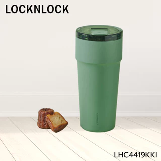 LocknLock แก้วน้ำเก็บอุณหภูมิเคลือบเซรามิก พร้อมหลอด Metro Cafe' Top Handle ความจุ 900ml. รุ่น LHC4419
