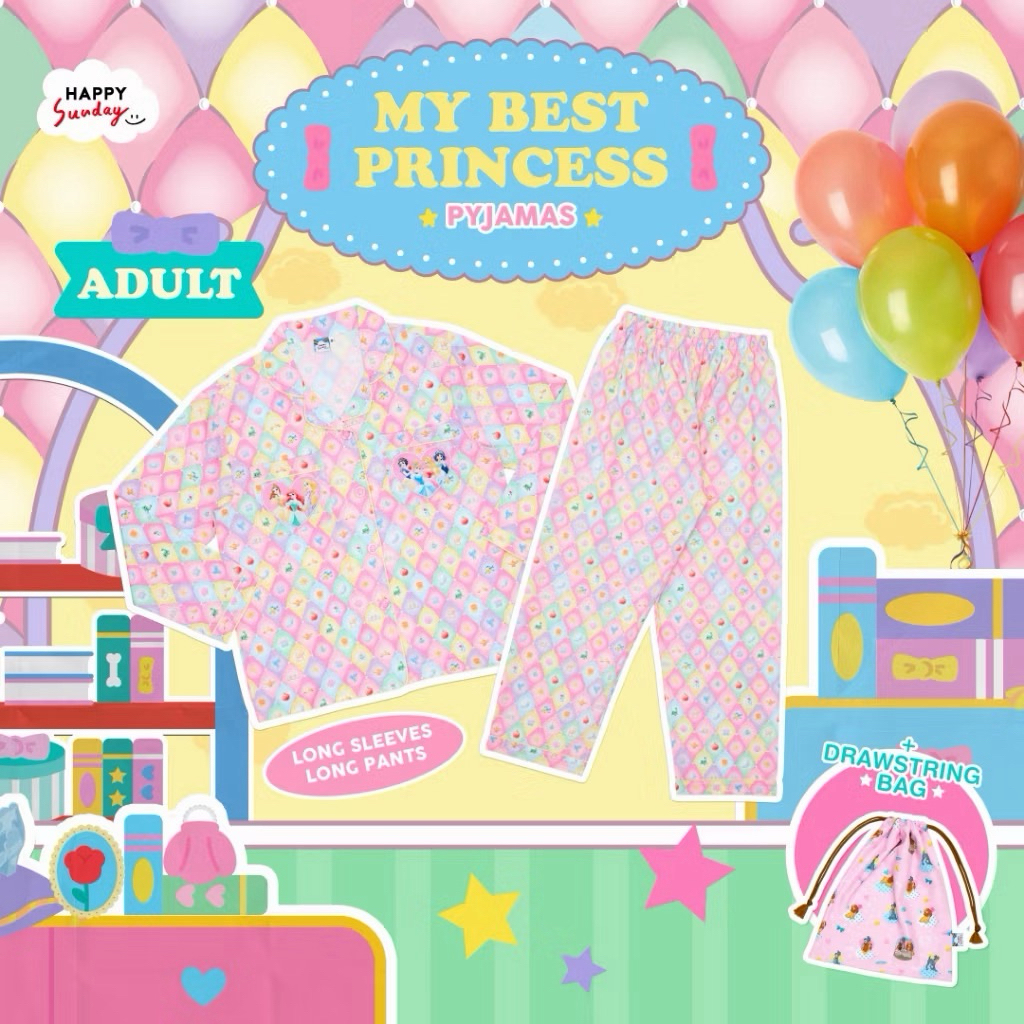 ชุดนอน Happy Sunday x Disney Princess