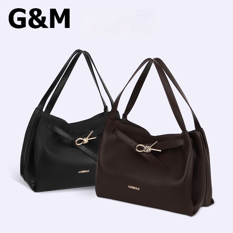 G&M กระเป๋าสะพายผู้หญิง หนังนุ่มพรีเมียม ใบใหญ่ ความจุสูง ดีไซน์เรียบหรู สไตล์เกาหลี ใช้ทำงาน เที่ยว ขายดี