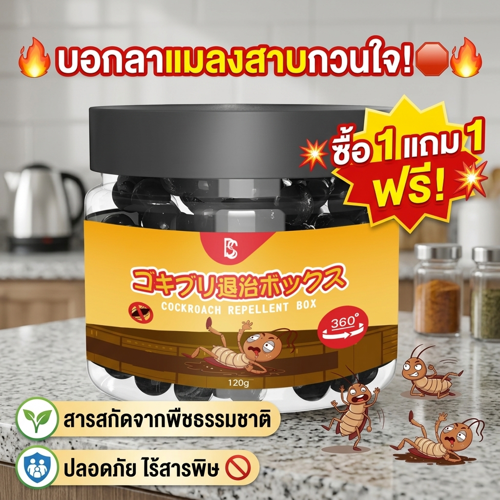 ไล่แมลงสาบอยู่หมัด TIA ไล่แมลงสาบ ลูกเหม็นไล่แมลง หอม ที่ดับกลิ่น ไม่มีแมลงสาบ ผลลัพธ์ที่รวดเร็ว