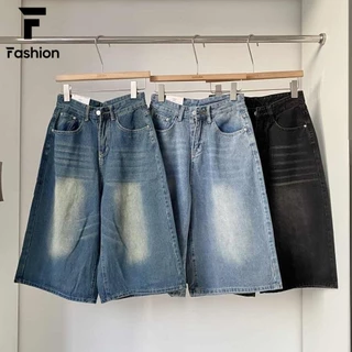 กางเกงยีนส์เอวสูง ทรงกระบอก ขา7ส่วน สไตล์เกาหลี คู่รัก Unisex 4สี ถูกและคุ้ม