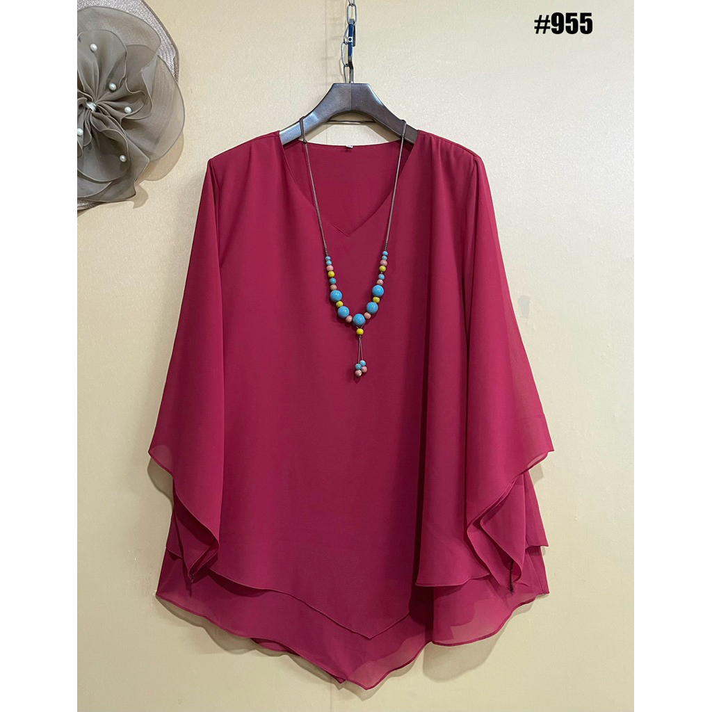 เสื้อชีฟอง(อก50"-54")ชีฟองลายดอก ลายสวยสดใส ใส่ได้ทุกโอกาส