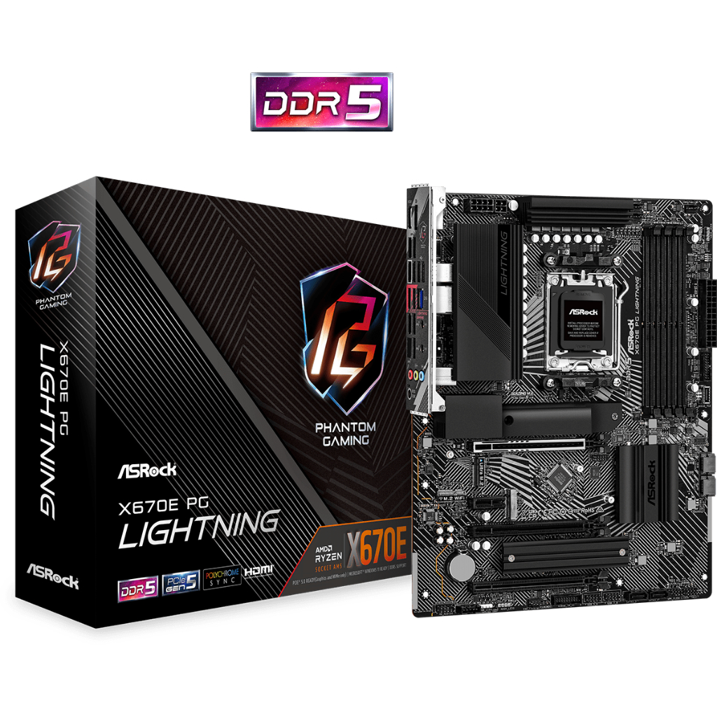 MAINBOARD (เมนบอร์ด) AM5 ASROCK X670E PG LIGHTNING ตัวท็อป พร้อมส่ง