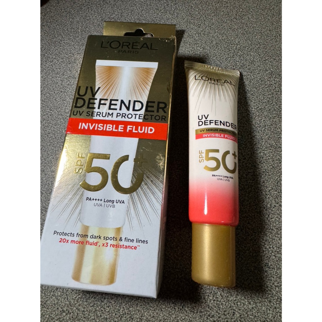 กันแดด L'Oreal Paris UV Defender SPF50+ Long UVA เซรั่มกันแดดสำหรับผิวหน้า 30 ML