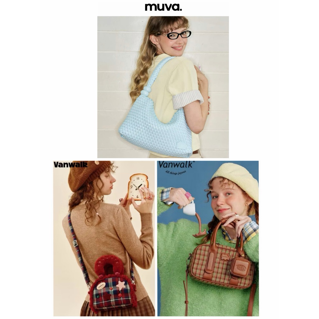 Vanwalk bag with strap พร้อมป้าย📌สภาพใหม่ /Muva ของใหม่ป้ายห้อย ของแท้100%
