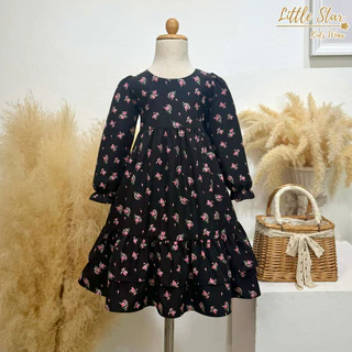 ⭐️Littlestar👧🏻เดรสกระโปรงยาว ชุดเดรสเด็กมุสลิม เด็กผู้หญิงอิสลาม ยาวพิเศษ GML0668 GML0671