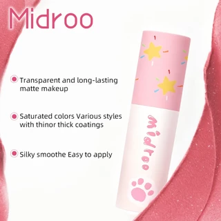 Midroo สีติดทนนาน ไม่ต้องแต่งหน้า ให้ผิวดูกระจ่างใส สีส้มอิฐ สีแดงเบอร์รี่