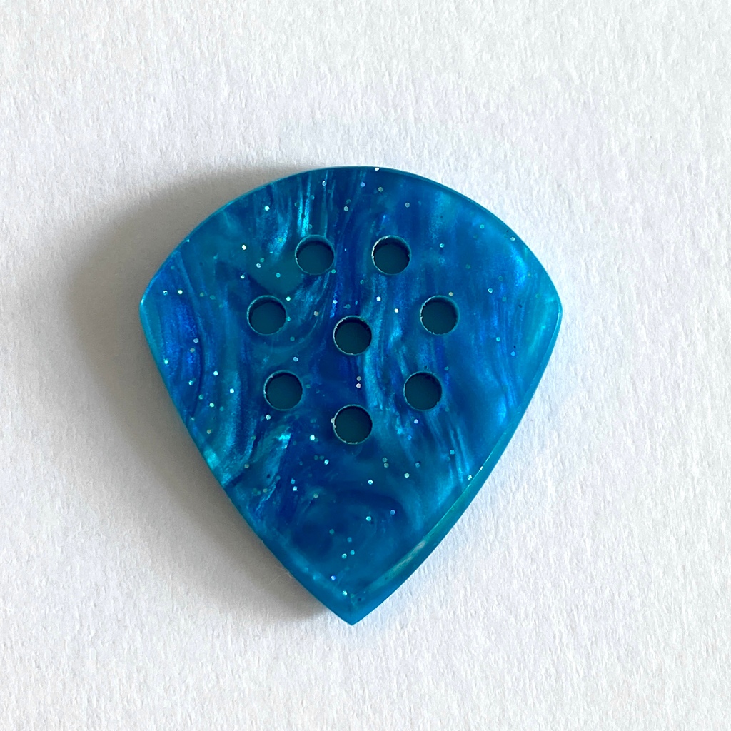 ปิ๊กกีตาร์ 3mm หนาพิเศษ GBS Speed Angle "Blue Magarita" | จับแน่น เล่นลื่น Handmade Premium