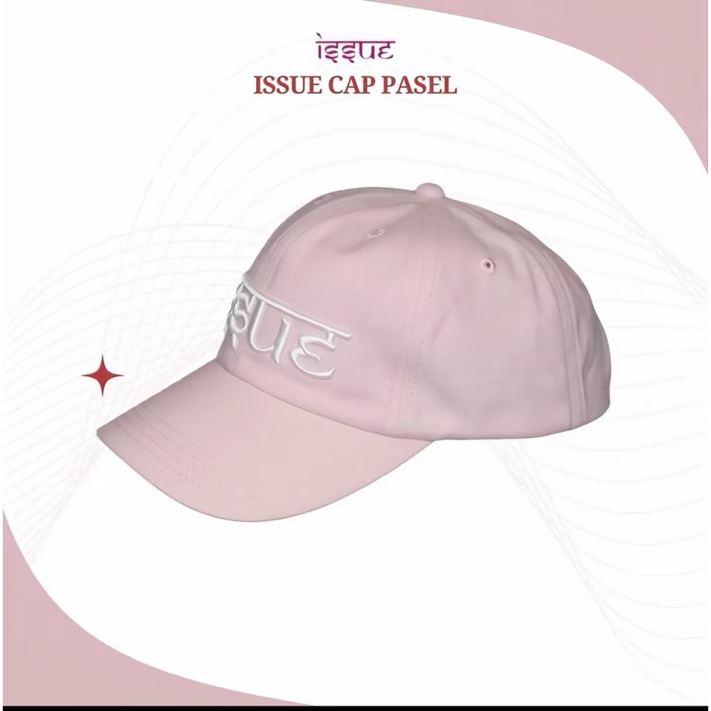 ISSUE 🧢🦩🌸 งานตามหา ISSUE CAP PASEL สีชมพู ปักตัวอักษรนูนงานจริงสวยมาก💕Free Size