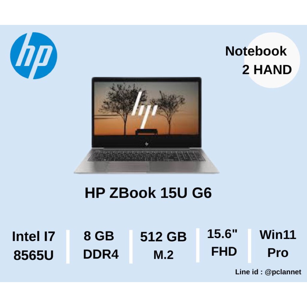 (i7-8565U)โน๊ตบุ๊คมือสอง HP ZBook 15U พร้อมใช้งาน