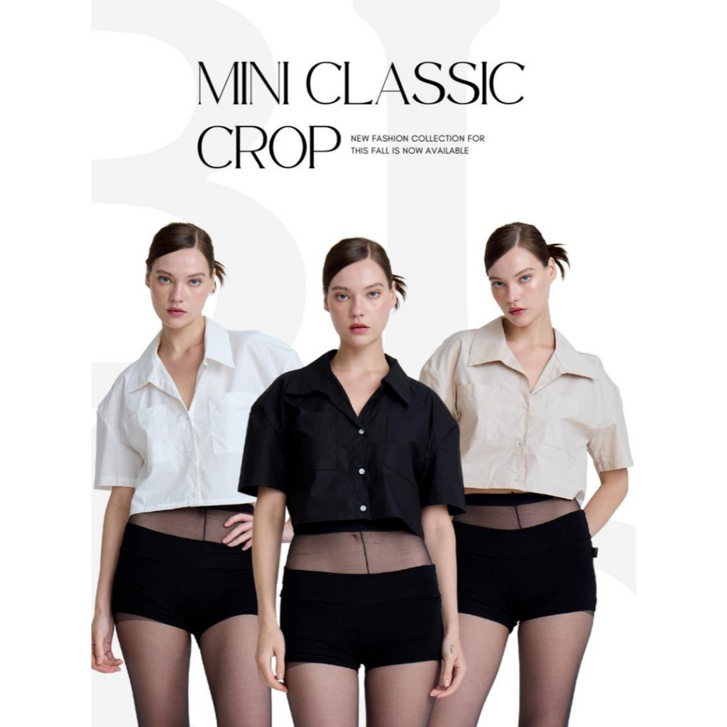 BCT10 Mini Classic Crop - เสื้อเชิ้ตครอป