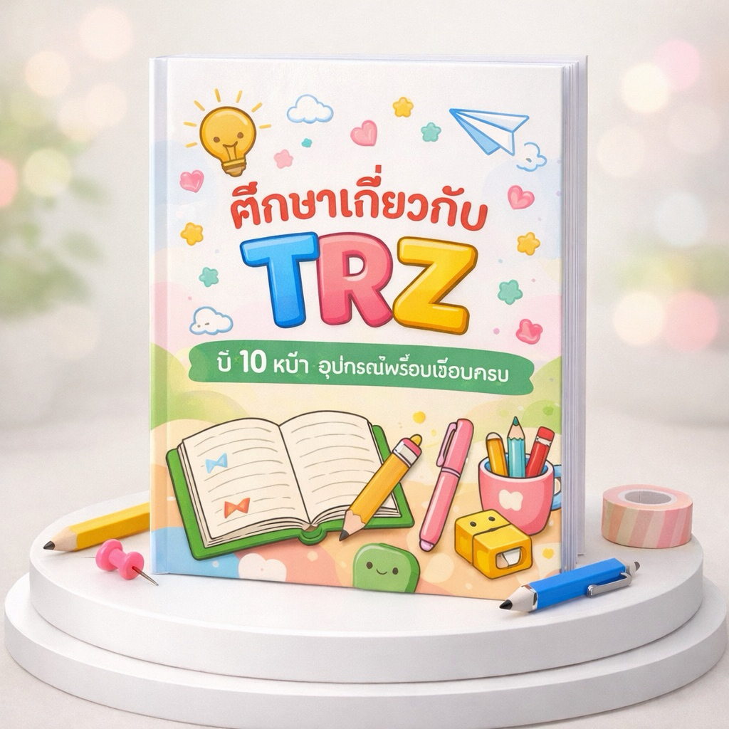 หนังสือเกี่ยวกับ TRZ มี10หน้าให้ศึกษา พร้อมอุปกรณ์เขียน