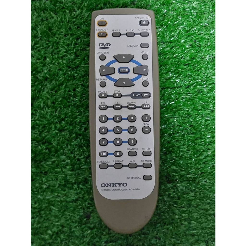 รีโมท(แท้)ONKYO DVD REMOTE CONTROLLER รุ่น RC-464DV (มือ2)ใช่งานปกติ
