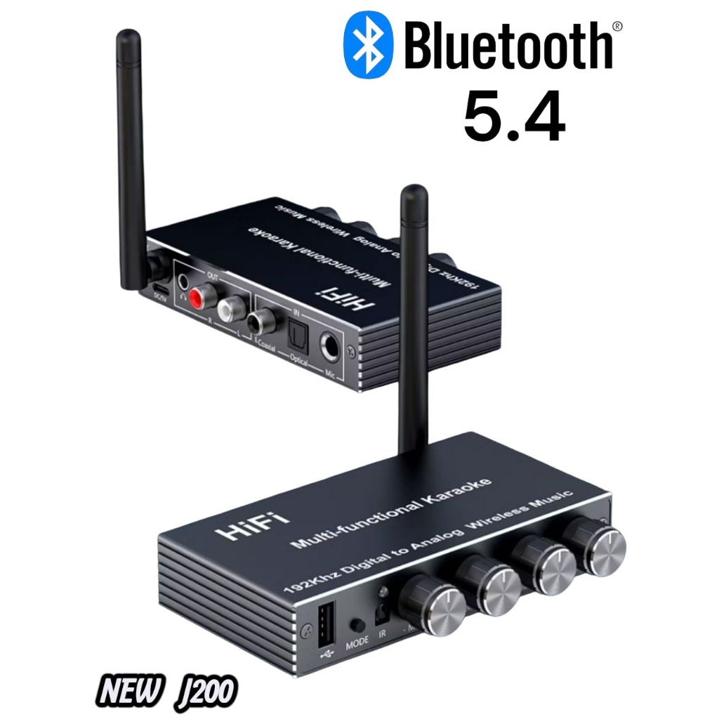เครื่องรับสัญญาณบลูทูธปรับโทนเสียงได้ V5.4 รุ่นJ200