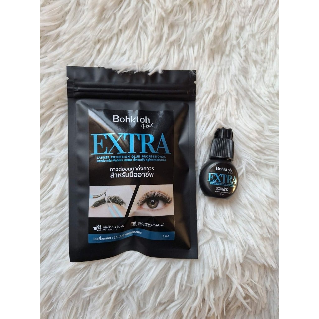 "พร้อมส่ง" กาวต่อขนตาบอกต่อพลัส (Bohktok) ใช้สำหรับช้างต่อขนตามืออาชีพเท่านั้น กาวแห้ง 1->2 วินาที ติดทนนาน 6-7 สัปดา