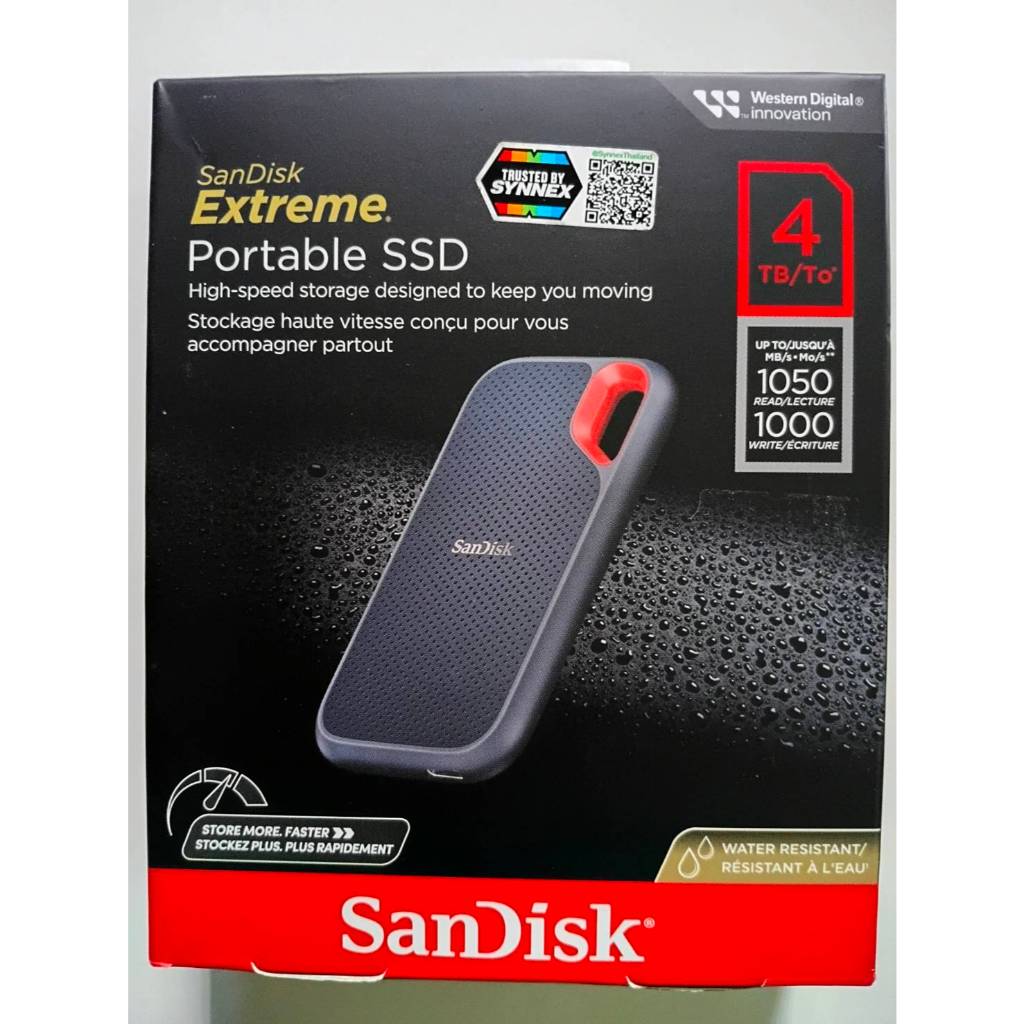 4TB PORTABLE SSD (เอสเอสดีพกพา) EXTREME PORTABLE SSD V2 (SDSSDE61-4T00-G25)