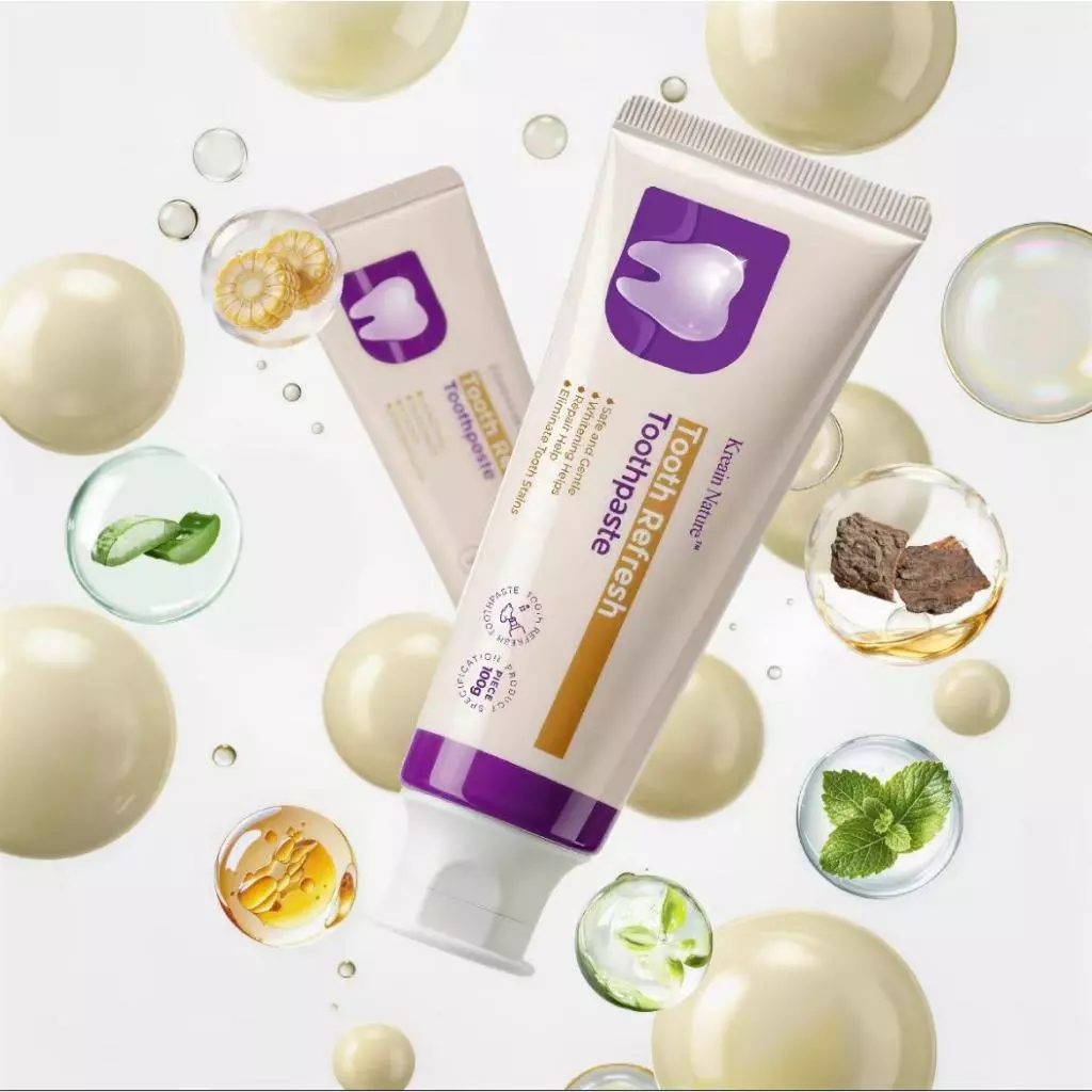 (ซื้อ 1 แถม 1 )Kreain Natureยาสีฟันสำหรับดูแลช่องปากมืออาชีพ บรรเทาอักเสบเหงือก เหงือกยุบย่