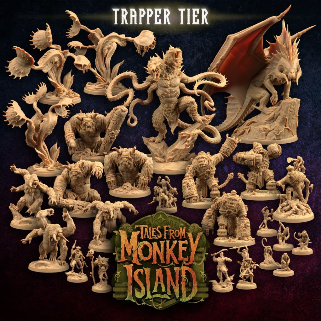 Tales from Monkey Island : Collection : Miniature Resin โมเดลบอร์ดเกม ผลิตตามสั่ง Class DnD Tabletop
