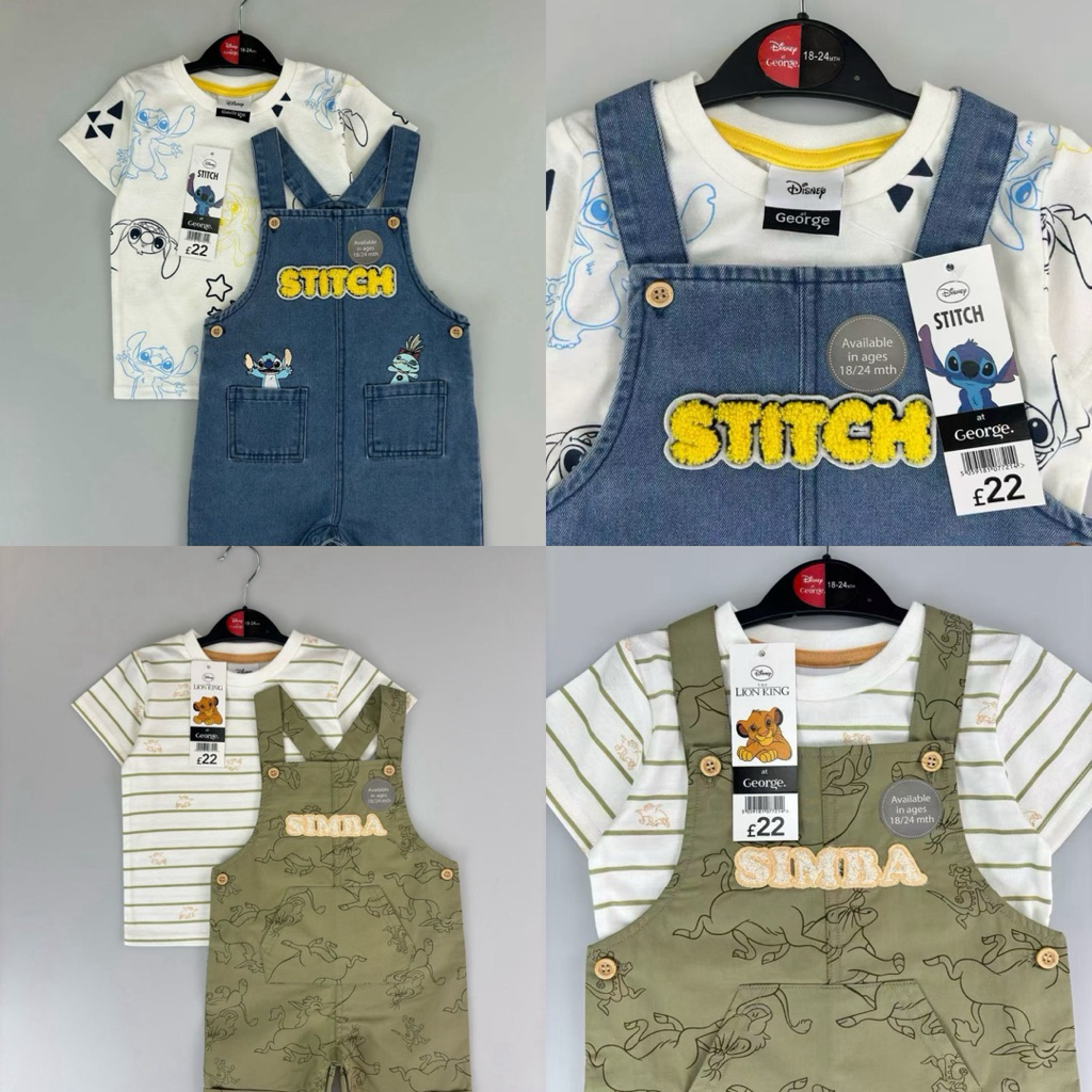 ชุด set 2 ชิ้น (เสื้อ+เอี๊ยมรอมเปอร์)3m-36m