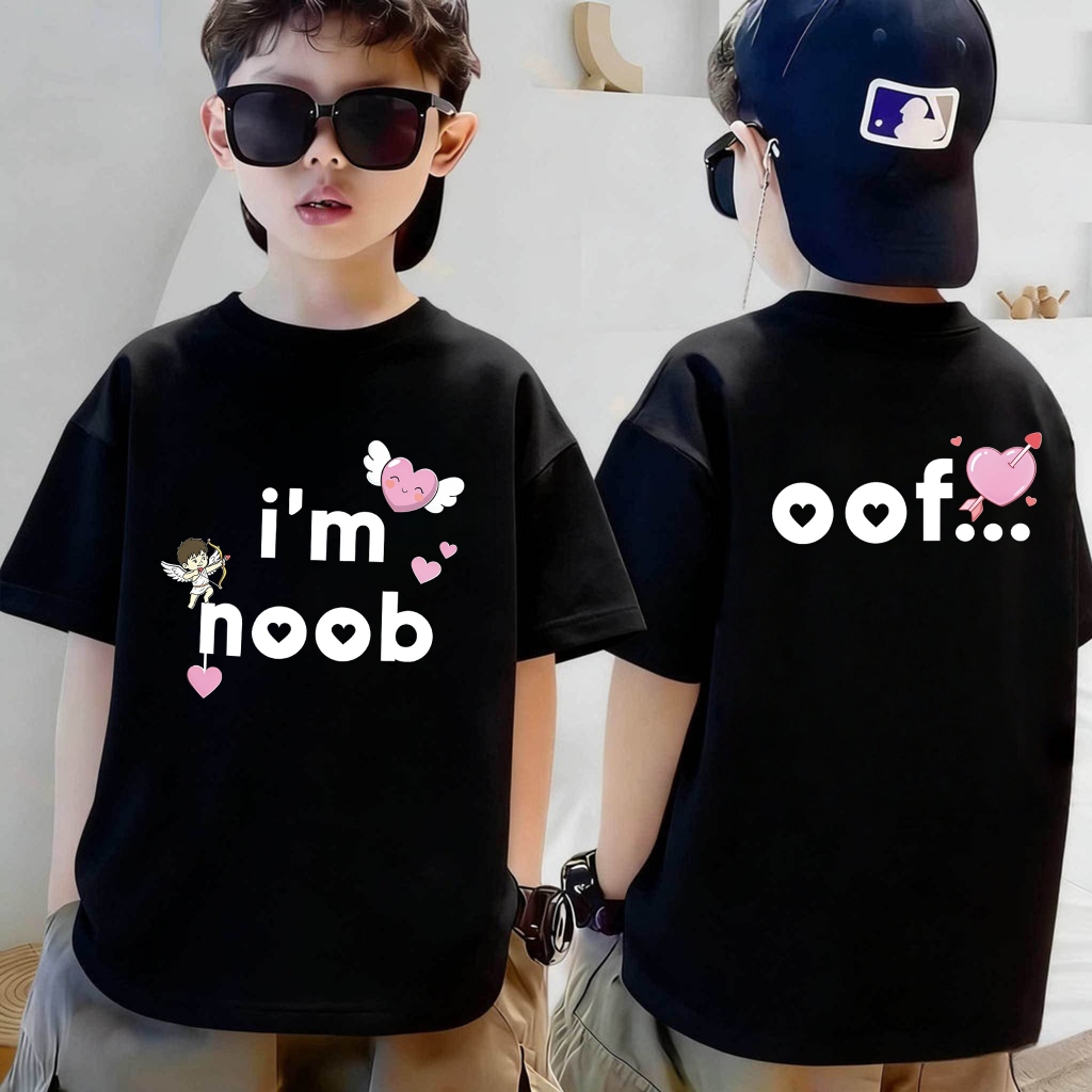 KidsT เสื้อ i'm noob ของแท้  ใส่ปาร์ตี้ เด็กผู้ชายและเด็กผู้หญิงสามารถสวมใส่ได้ ชุดเด็กผู้ชาย