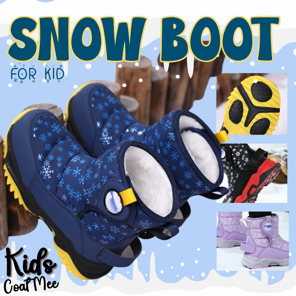 รองเท้าบูทลุยหิมะบุขนหนา สำหรับเด็ก KB37 💖 SNOW BOOT FOR KID