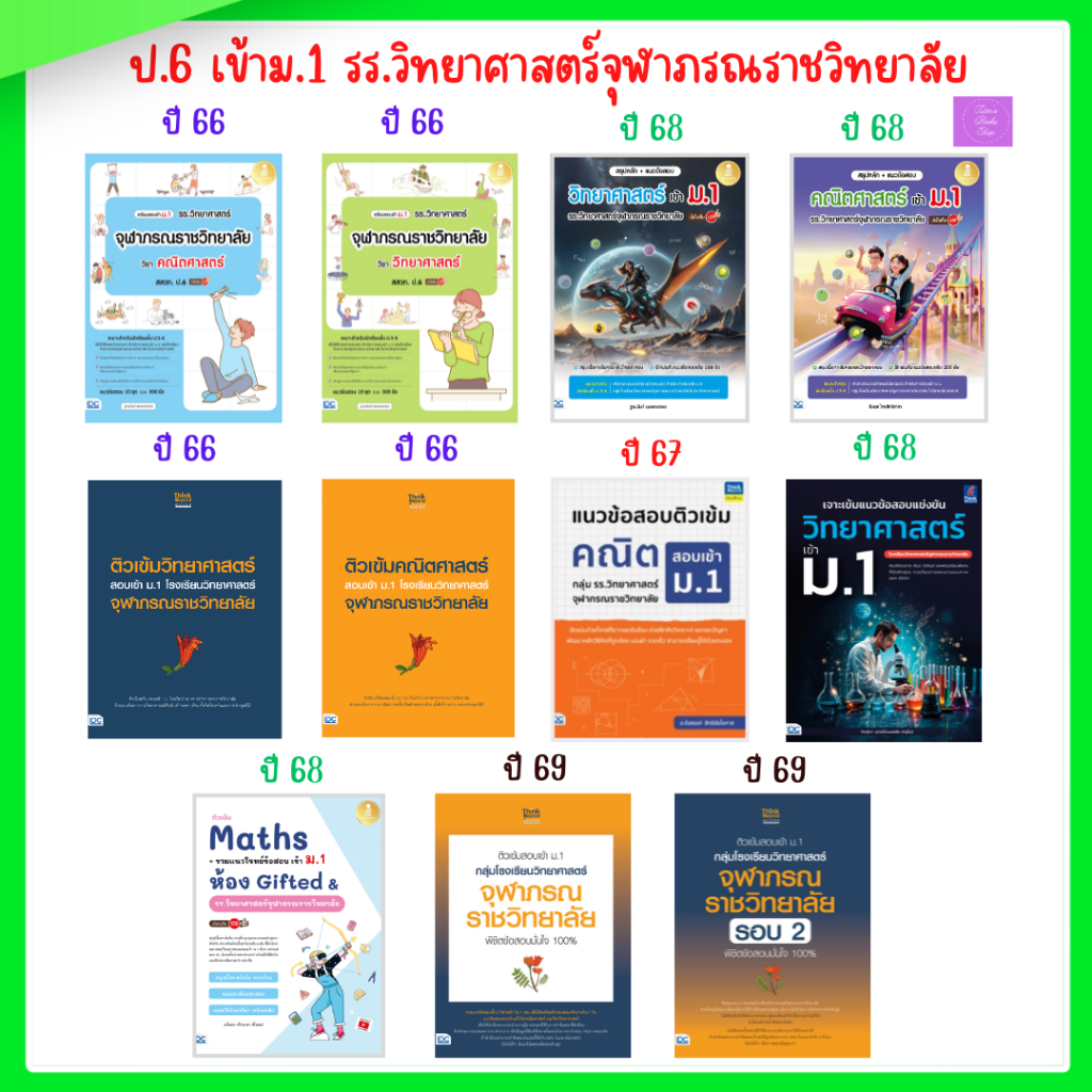 เตรียมสอบเข้า ม.1 รร.วิทยาศาสตร์จุฬาภรณราชวิทยาลัย วิชาคณิตศาสตร์ | วิทยาศาสตร์ | จุฬาภรณ์