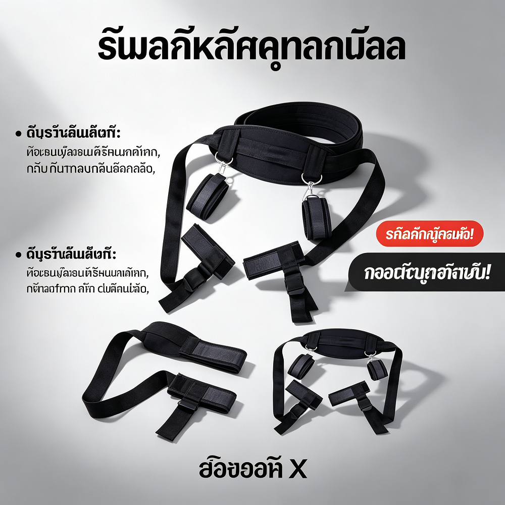 🔥พร้อมส่งค่ะ✅SM 2026 สายรัดแยกขา อุปกรณ์พันธนาการ อุปกรณ์จำกัดการเคลื่อนไหว