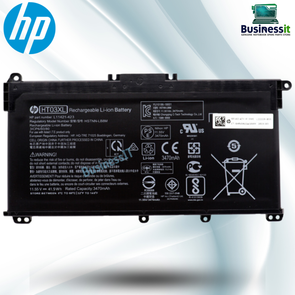 แบตเตอรี่ โน๊ตบุ๊ค HP 14 CK0047TU CK0048TU CK0049TU HT03 HT03XL TF03 TF03XL HW03 HW03XL 41Wh