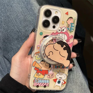 (ส่งทันที!) Supercase | Magnatic Cartoon Griptok Shin Chan ชินจัง กริ๊บท็อก แม่เหล็ก การ์ตูน Popsocket ขาตั้งมือถือ
