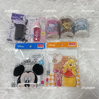 พร้อมส่ง Cotton buds คอตตอนบัด กล่องใส่cottonbuds Sanrio Disney สำลีก้านแบบพกพา กล่องใส่ไม้ขัดฟัน ของแท้จากญี่ปุ่น