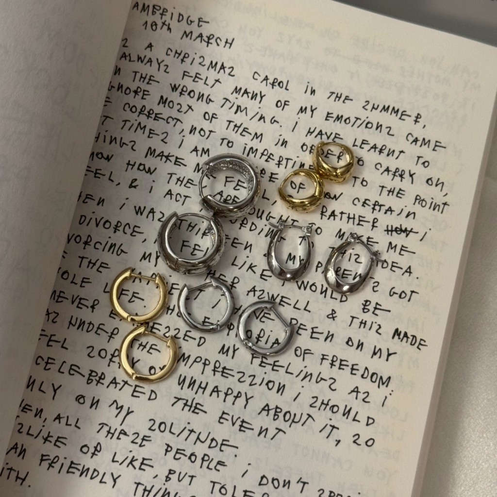(clearance2026) ต่างหู premium alloy และ silver-gold plating แพ้ง่ายใส่ได้