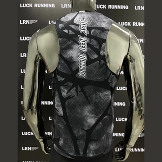 เสื้อวิ่งพิมพ์ลาย LRN เสื้อวิ่ง เนื้อผ้า Super Air Flow สำหรับวิ่งมาราธอน ออกำลังกาย (SF28)