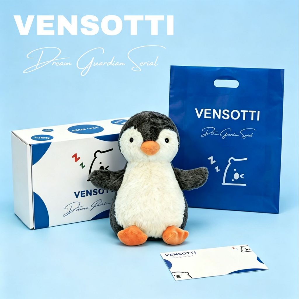 [ฟรีกล่องของขวัญ] VENSOTTI Stellina Penguin (24/36cm) ตุ๊กตาเพนกวิน นุ่มพิเศษ สไตล์อิตาลี ของขวัญน่ารัก - Premium Soft