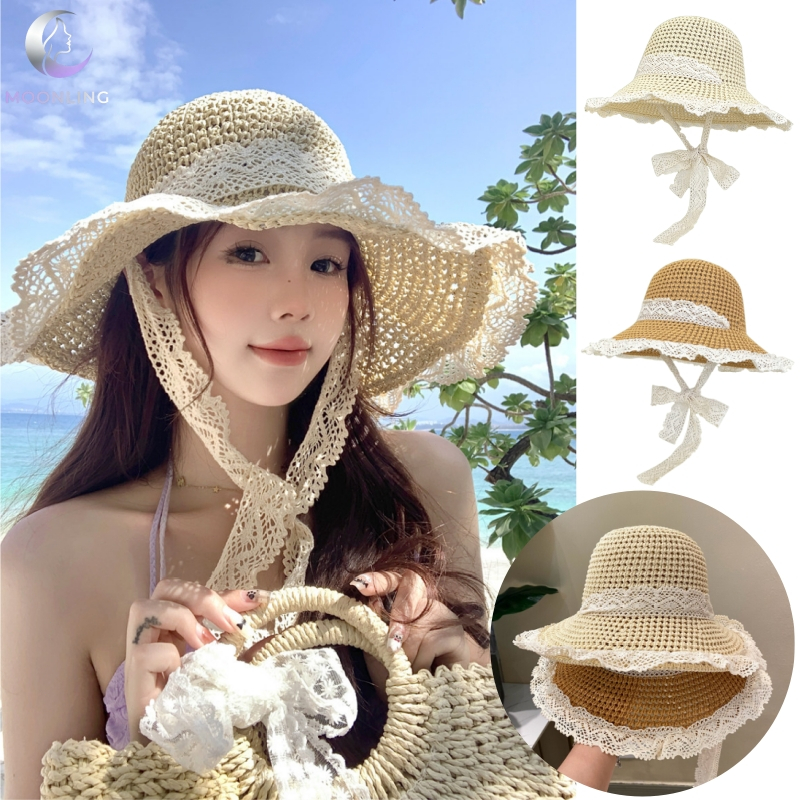 👒Moonlingพร้อมส่งจากไทย หมวกยักเก็ต แบบถัก สไตล์เกาหลี น่ารักมาก MK-16
